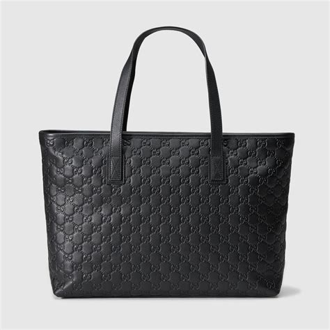 gucci turnaround tote black|gucci tote black leather.